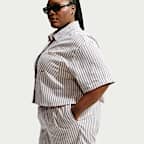 Nike Sportswear Chill Poplin Women's Loose Mid-Rise Striped Shorts (Plus Size)