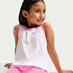 Conjunto de dos piezas con skort Dri-FIT Colorblocked para niños talla pequeña Nike