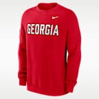 Georgia Sideline Club Men's Nike College Pullover Crew