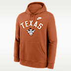Sudadera con gorro sin cierre universitaria Nike para hombre Texas Legacy Arch Club