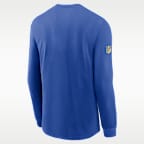 Los Angeles Rams Sideline Team Issue Men's Nike Dri-FIT NFL Long-Sleeve T-Shirt