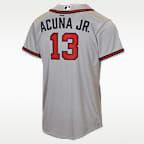 Ronald Acuña Jr. Atlanta Braves Big Kids' Nike MLB Replica Jersey