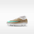 Korki piłkarskie z wysoką cholewką na różne typy nawierzchni dla małych dzieci Nike Jr. Mercurial Superfly 11 Club „Kylian Mbappé”