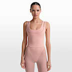 Camiseta de tirantes de cuello en forma de U con doble tirante para mujer NikeSKIMS Matte