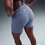 Shorts de ciclismo de tiro alto de 13 cm sin costura frontal para mujer Nike Universa