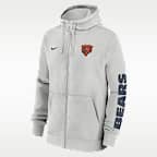 Sudadera con gorro Nike de la NFL de cierre completo para hombre Chicago Bears Club