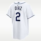 Jersey Nike de la MLB Replica para hombre de Yandy Díaz de los Tampa Bay Rays 2026 World Series Participant