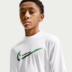 Playera de manga corta Dri-FIT UV para niño talla grande Nike Swim Hydroguard