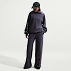 Pants de tiro medio y pierna amplia para mujer Nike Studio Fleece Medium Weight