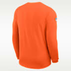 Playera de manga larga Nike Dri-FIT de la NFL para hombre Denver Broncos Sideline Coach
