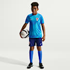 Przedmeczowa koszulka piłkarska z krótkim rękawem dla dużych dzieci Nike Dri-FIT Chorwacja 2026