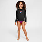 Playera de manga larga Nike Swim Hydroguard para niñas talla pequeña