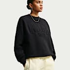 Nike Studio Fleece Medium Weight Women's Oversized Embossed Crew