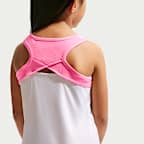 Conjunto de dos piezas con skort Dri-FIT Colorblocked para niños talla pequeña Nike