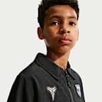 Chamarra de futbol de tejido Woven Kobe para niños talla grande FC Barcelona visitante