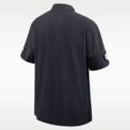 Chamarra de manga corta Nike de la NFL con gorro y medio cierre para hombre Houston Texans Sideline Coach