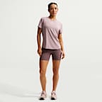 Shorts de ciclismo de tiro alto de 13 cm sin costura frontal para mujer Nike Universa
