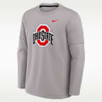 Ohio State Sideline Coaches Men's Nike Therma-FIT College Long-Sleeve T-Shirt