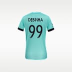 Jersey Nike Dri-FIT de la NWSL Replica para mujer Debinha de Oliveira KC Current visitante 2025 Stadium