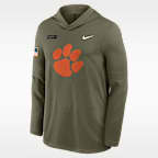 Clemson 2025 Military Appreciation Men's Nike Dri-FIT College Long-Sleeve Hooded Top