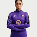 FC Barcelona Strike Away Kobe Dri-FIT Fußballtraining-Oberteil aus Strickmaterial (Damen)