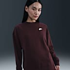 Sudadera de cuello redondo holgada para mujer Nike Sportswear Club Fleece