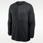 Carolina Panthers Sideline Coach Men's Nike Dri-FIT NFL Long-Sleeve Top