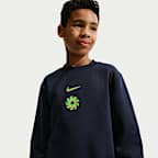 Sweat-shirt à col ras-du-cou Nike Football Erling Haaland Club Fleece pour ado