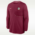 Florida State Sideline Coach Men's Nike Dri-FIT College Long-Sleeve Top