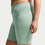 Nike One Bike Shorts mit Taschen und hohem Bund für Damen (ca. 20,5 cm, große Größe)