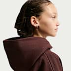 Sudadera con gorro sin cierre de tejido Fleece para niños talla grande Nike Solo Swoosh