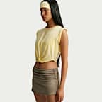 Canotta corta con incrocio sul davanti NikeSKIMS Performance Cotton Blend – Donna
