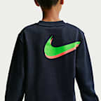 Sweat-shirt à col ras-du-cou Nike Football Erling Haaland Club Fleece pour ado