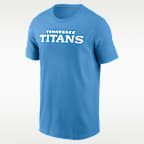 Playera Nike de la NFL para hombre Tennessee Titans Primetime Wordmark Essential