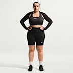 Shorts de ciclismo con bolsillos de tiro alto de 20 cm para mujer (talla grande) Nike One