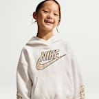 Conjunto de sudadera con gorro y pantalones de entrenamiento para niños talla pequeña Nike Retro Remix