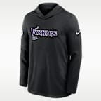 Minnesota Vikings Pure Fury Sideline Men's Nike Dri-FIT NFL Long-Sleeve Hooded Top
