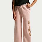 Pants de tejido Fleece con dobladillo abierto para niña talla grande Nike Sportswear Studio