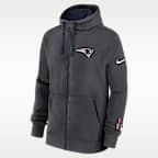 New England Patriots Playbook Page Club Men's Nike NFL Full-Zip Hoodie