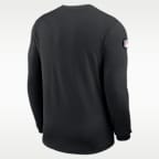 Playera de manga larga Nike Dri-FIT de la NFL para hombre Philadelphia Eagles Sideline Coach