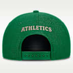Gorra Nike de la MLB ajustable con estructura A-Frame para hombre Athletics Cooperstown Rise