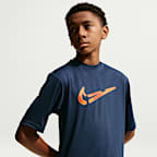 Nike Swim Hydroguard Big Kids' (Boys') Dri-FIT UV Short Sleeve Top