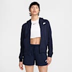 Sudadera con gorro de cierre completo para mujer Nike Sportswear Club Fleece