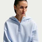 Nike Sportswear Phoenix Fleece Cropped oversized Henley-hoodie voor dames