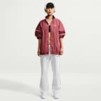 Nike Studio Fleece Medium Weight Pantalones de tiro medio con dobladillo abierto - Mujer