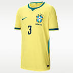 Jersey de futbol Nike Dri-FIT ADV de la selección de Brasil local 2026 Match Gabriel Magalhães para niños talla grande