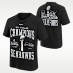 Playera Nike de la NFL para niños talla grande Seattle Seahawks Super Bowl LX Champions Authentic Locker Room
