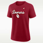 Oklahoma Script Mantra Logo Women's Nike College T-Shirt