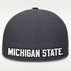 Gorra universitaria Nike Dri-FIT ajustada para hombre Michigan State Pro