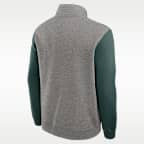 Sudadera de cuello redondo universitaria Nike de medio cierre para hombre Michigan State Club